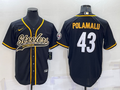 Men's Pittsburgh Steelers Troy Polamalu #43 Black Player Jersey1