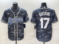 Men's Los Angeles Dodgers Shohei Ohtani #17 Grey Camouflage Player Jersey1 Joint Edition