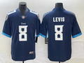 Men's Tennessee Titans Will Levis #8 Navy Game Jersey1