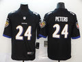 Men's Baltimore Ravens Marcus Peters #24 Black Game Jersey1