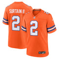 Patrick Surtain II Denver Broncos Nike Mile High Collection 1977 Throwback   Game Jersey - Orange