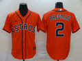 Men's Houston Astros Alex Bregman #2 Orange Replica Baseball Jersey