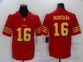 Men's San Francisco 49ers Joe Montana #16 Red Player Game Jersey1