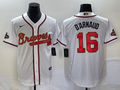 Men's Atlanta Braves Travis d'Arnaud #16 White Replica Player Jersey