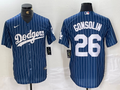 Men's Los Angeles Dodgers Tony Gonsolin #26 Blue Replica Baseball Jersey1