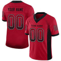 Custom Red Black-Gray Drift Fashion Football Jersey