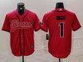 Men's Houston Texans Stefon Diggs #1 Red Game Jersey1