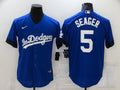 Men's Los Angeles Dodgers Corey Seager #5 Blue Stitched Jersey1