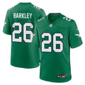 Saquon Barkley Kelly Green Philadelphia Eagles Throwback Jersey