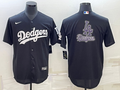 Men's Los Angeles Dodgers Black Authentic Patch Jersey1