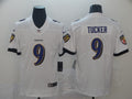Men's Baltimore Ravens Justin Tucker #9 White Game Player Jersey1