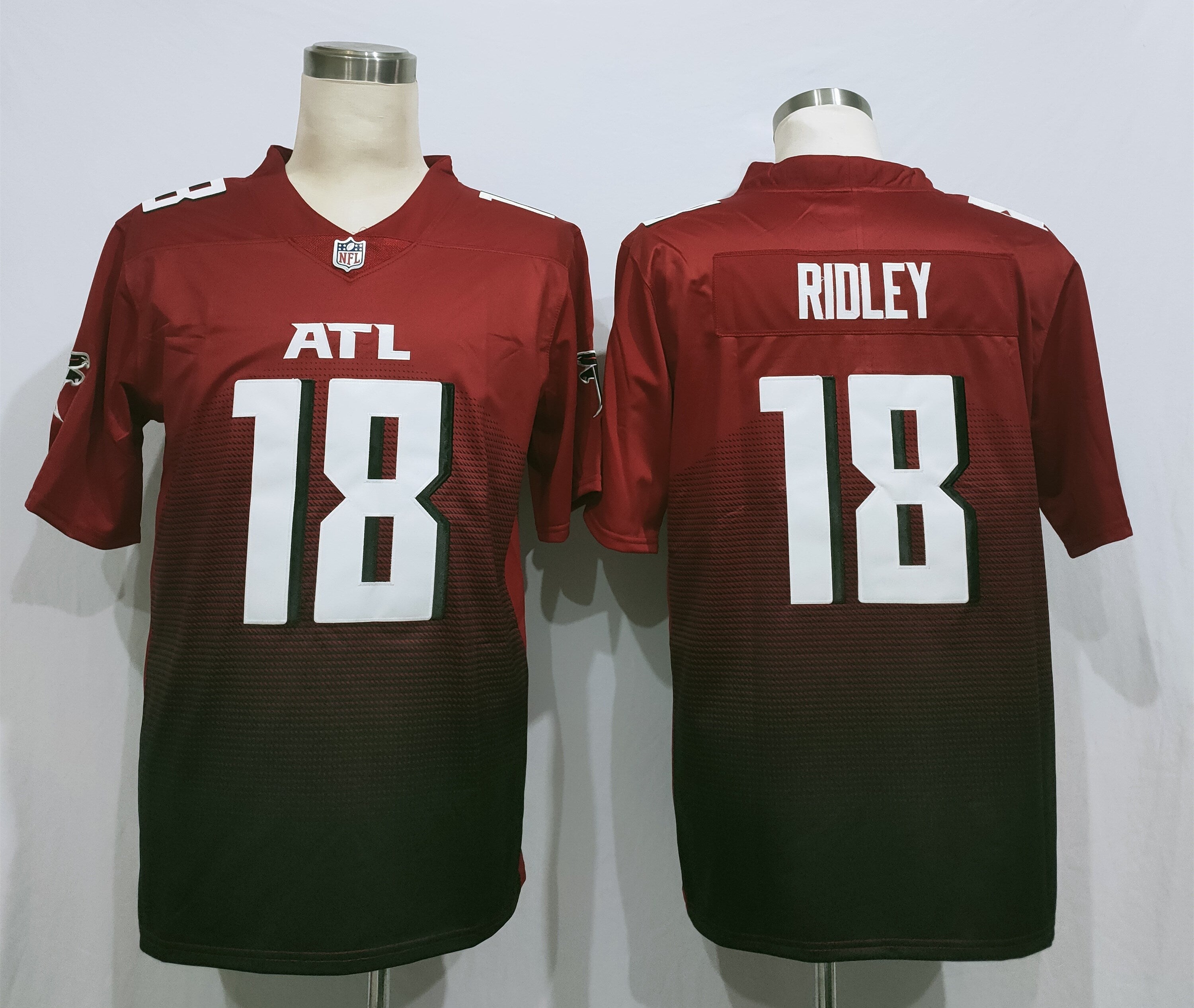 Men's Atlanta Falcons Calvin Ridley #18 Red 2nd Alternate Game Jersey1