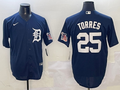 Men's Detroit Tigers Gleyber Torres #25 Navy Replica Player Jersey