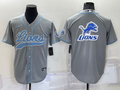 Men's Detroit Lions Gray Game Jersey1