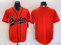 Men's Baltimore Orioles Orange Replica Blank Jersey1 Joint Edition