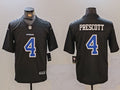Men's Dallas Cowboys Dak Prescott Black Game Player Jersey1