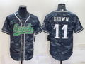 Men's Philadelphia Eagles A.J. Brown #11 Grey Camouflage Game Jersey1 Joint Edition