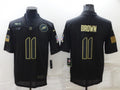 Men's Philadelphia Eagles A.J. Brown #11 Black Player Game Jersey1
