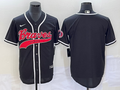 Men's Atlanta Braves Black Replica Blank Jersey1 Joint Edition