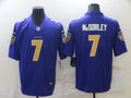 Men's Baltimore Ravens Trace McSorley #7 Purple Game Jersey1