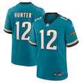 Men's Jacksonville Jaguars Travis Hunter Nike Teal 2025 NFL Draft First Round Pick 2nd Alternate Game Jersey
