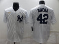 Men's New York Yankees Mariano Rivera #42 White Stitched Jersey