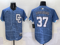 Men's Washington Nationals Stephen Strasburg #37 Blue 2025 City Connect Limited Player Jersey