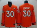 Men's Denver Broncos Phillip Lindsay #30 Orange Player Game Jersey1
