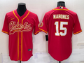 Men's Kansas City Chiefs Patrick Mahomes #15 Red Game Jersey1 Joint Edition