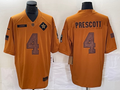 Men's Dallas Cowboys Dak Prescott #4 Brown 2023 Salute To Service Limited Jersey1