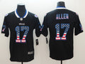 Men's Buffalo Bills Josh Allen #17 Black Game Jersey1