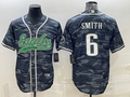 Men's Philadelphia Eagles DeVonta Smith #6 Grey Camouflage Game Jersey1 Joint Edition