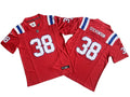 New England Patriots 38# Rhamondre Stevenson  Limited Jersey-red