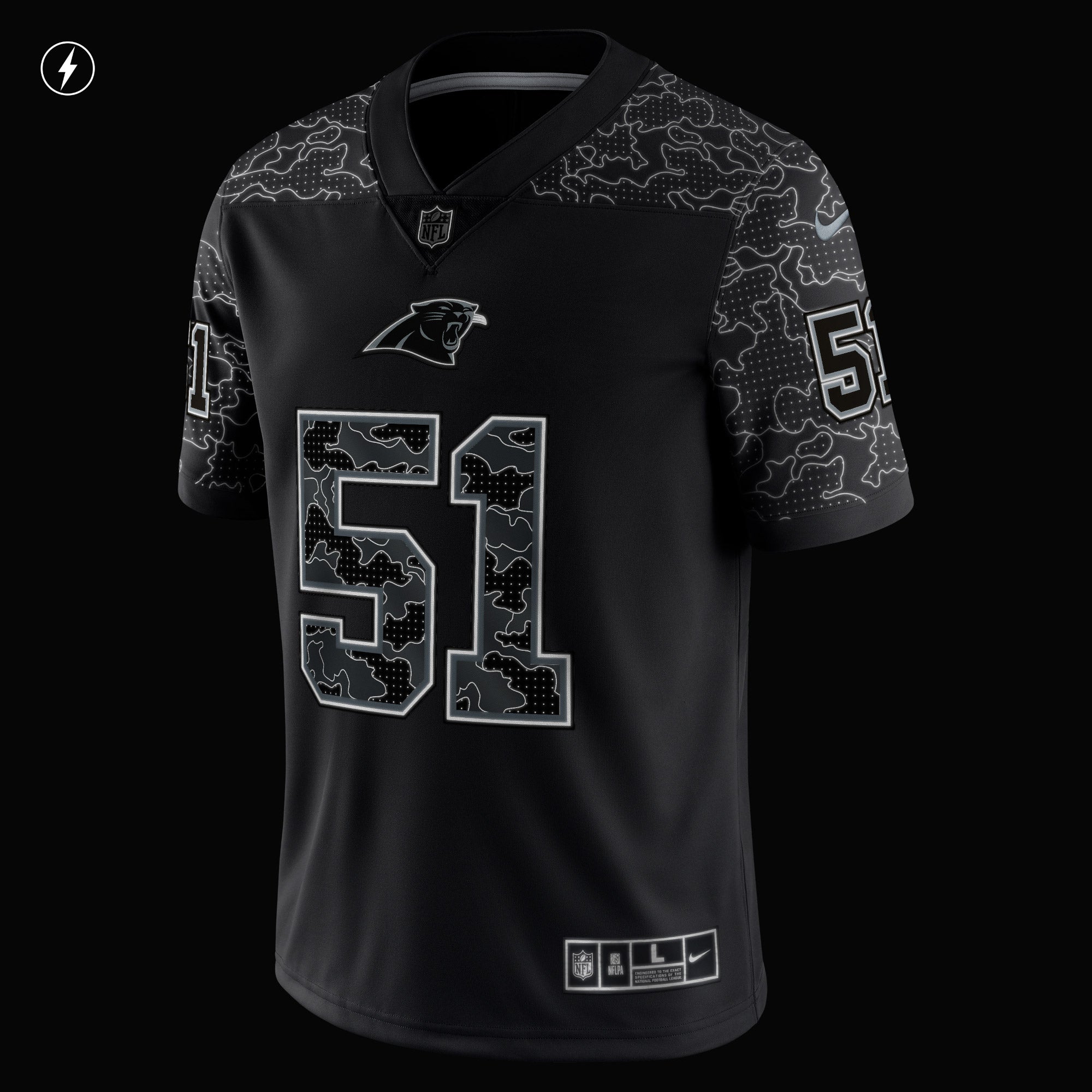 Sam Mills Carolina Panthers Nike Retired   RFLCTV Limited Jersey - Black
