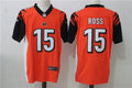 Men's Cincinnati Bengals John Ross #15 Orange Game Jersey1