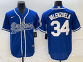 Men's Los Angeles Dodgers Fernando Valenzuela #34 Royal Player Jersey1 Joint Edition