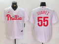 Men's Philadelphia Phillies Ranger Suarez #55 White Home Replica Player Jersey