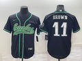 Men's Philadelphia Eagles A.J. Brown #11 Black Game Jersey1 Joint Edition