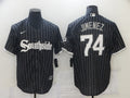 Men's Chicago White Sox Eloy Jimenez #74 Black Replica Player Jersey1