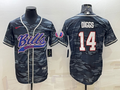 Men's Buffalo Bills Stefon Diggs #14 Grey Camouflage Game Jersey1 Joint Edition