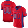 Custom Red Royal-White Drift Fashion Football Jersey