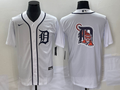 Men's Detroit Tigers White Home Replica Team Jersey