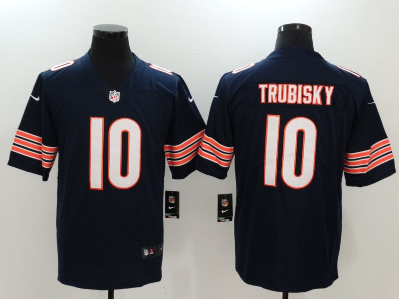 Men's Chicago Bears Mitch Trubisky #10 Navy Game Jersey1