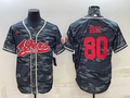 Men's San Francisco 49ers Jerry Rice #80 Grey Camouflage Player Jersey1 Joint Edition