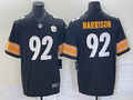 Men's Pittsburgh Steelers James Harrison #92 Black Retired Game Jersey1