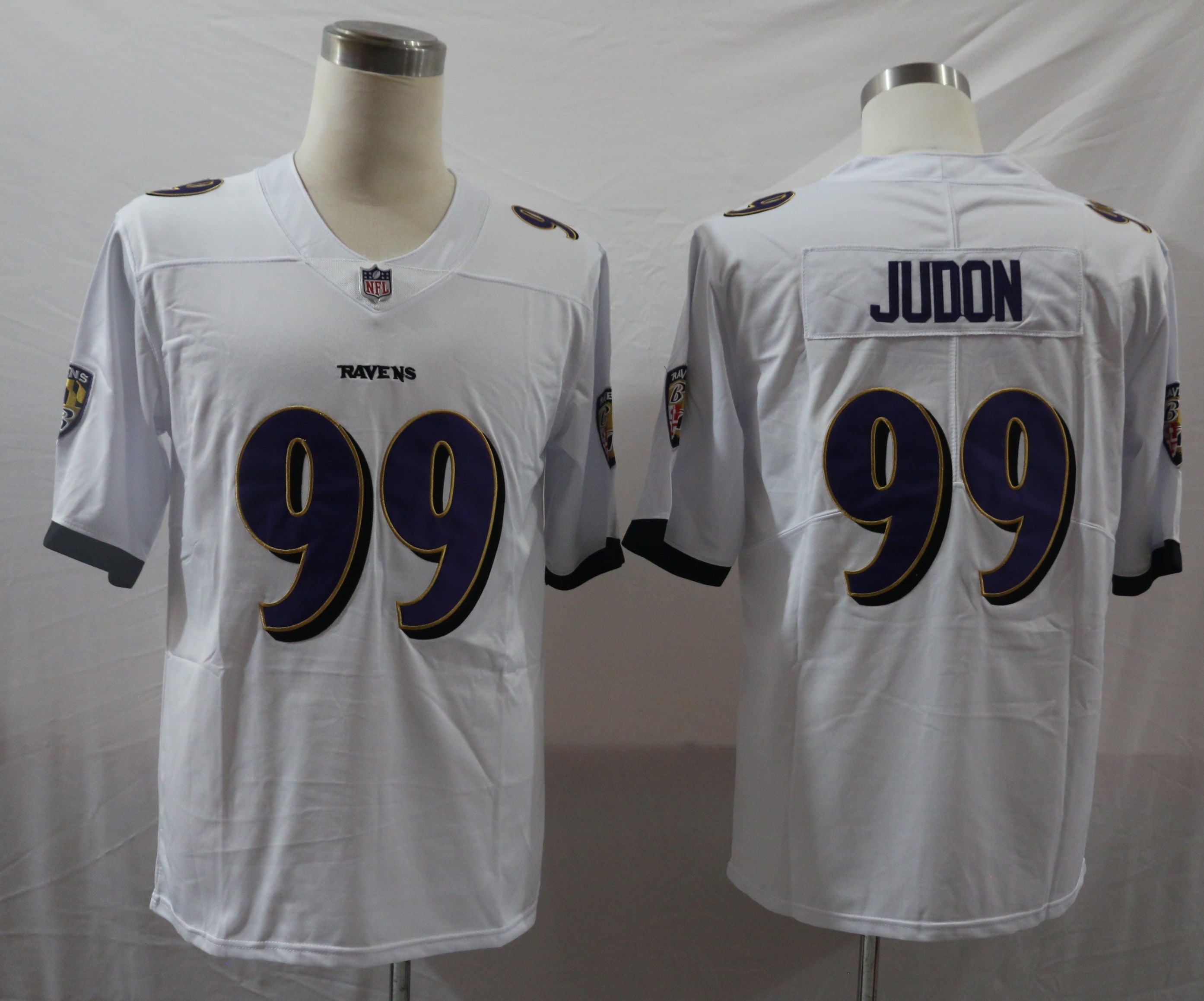 Men's Baltimore Ravens Matthew Judon #99 White Game Jersey1