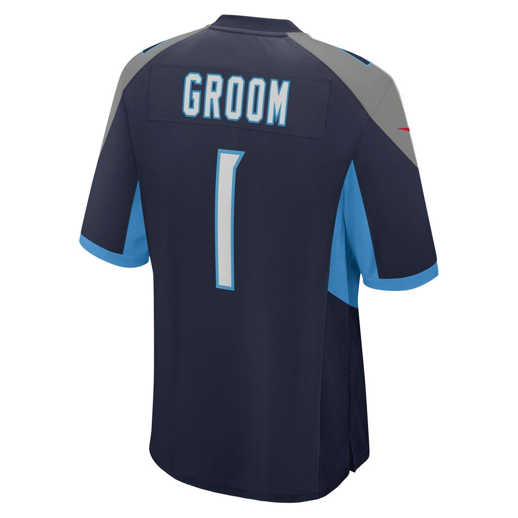 Number 1 Groom Tennessee Titans Nike Game Jersey - Navy
