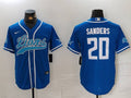 Men's Detroit Lions Barry Sanders #20 Blue Player Jersey1