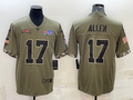Men's Buffalo Bills Josh Allen #17 Olive 2022 Salute To Service Limited Jersey1