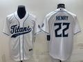 Men's Tennessee Titans Derrick Henry #22 White Player Jersey1